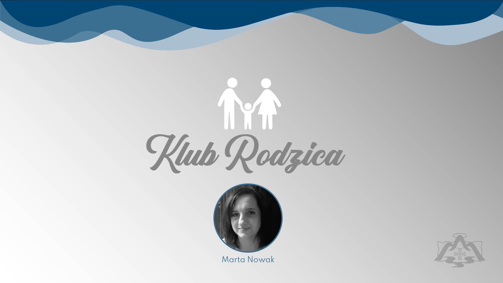 Grafika informacyjna: spotkanie z Martą Nowak, cykl Klub Rodzica