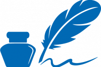 Ikona kałamarz z piórem